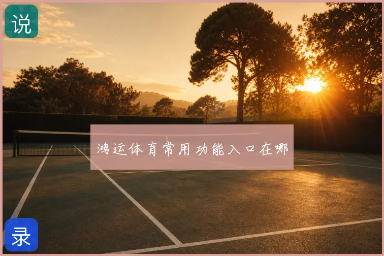 鸿运体育常用功能入口在哪