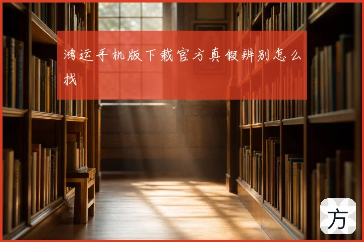 鸿运手机版下载官方真假辨别怎么找